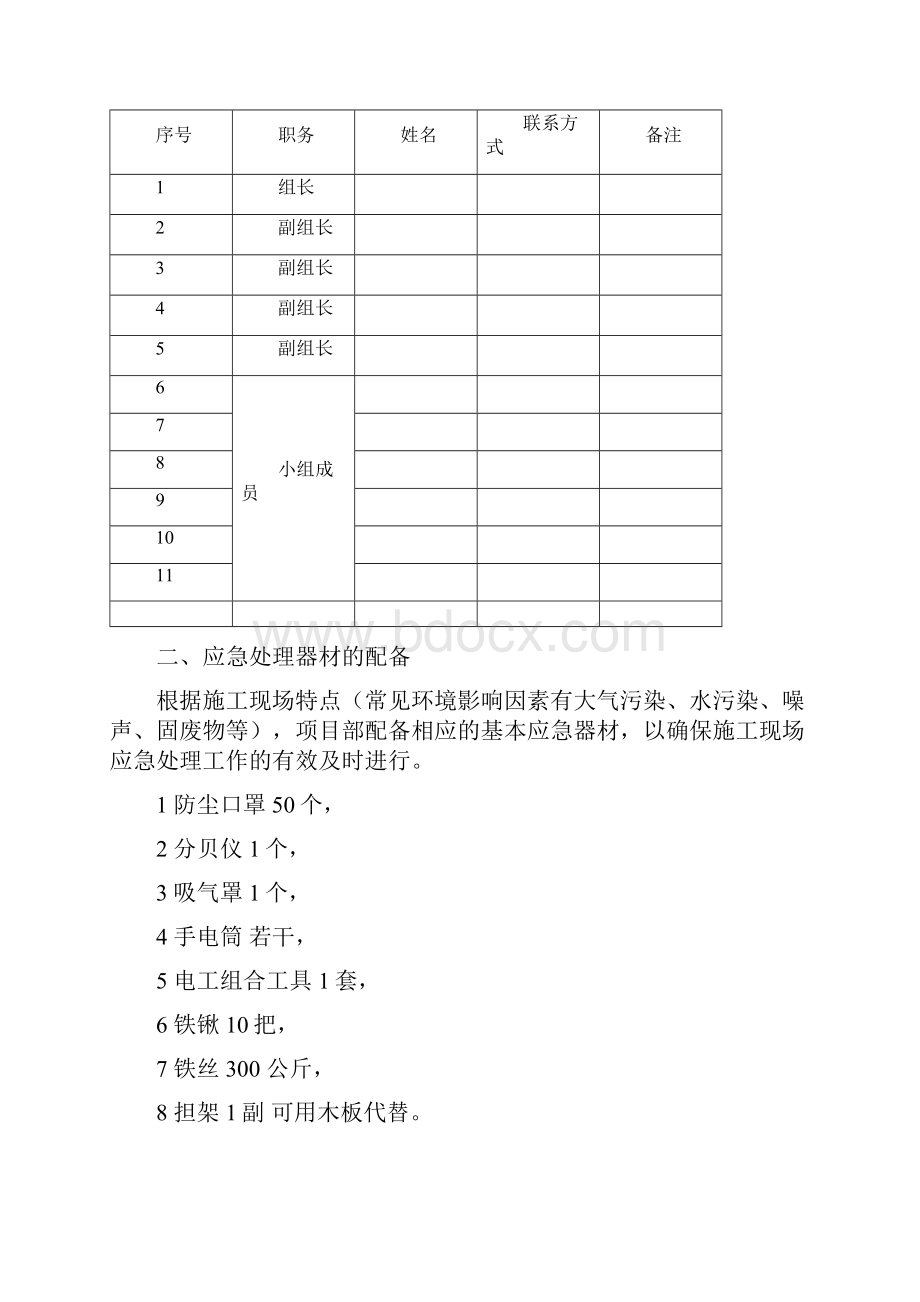 建筑工程施工环境保护应急预案.docx_第2页