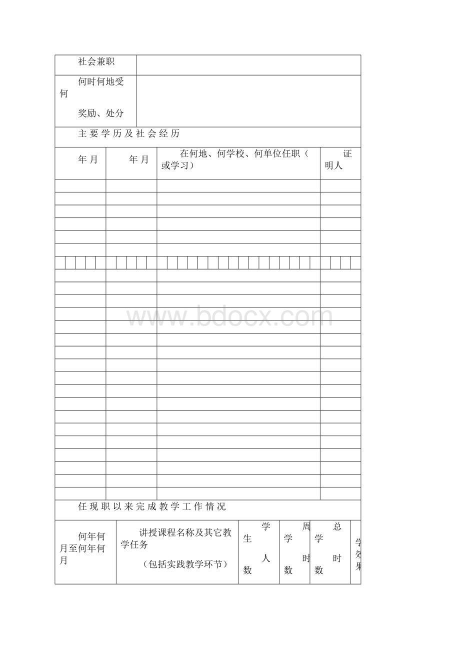 高等学校教师职务任职资格申报表doc文档格式.docx_第3页