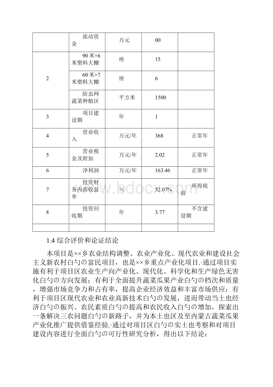 大棚蔬菜示范种植基地扶贫项目可行性研究报告.docx_第3页