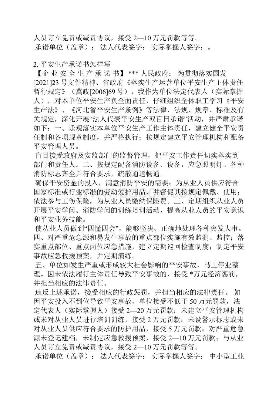 安监局承诺书.docx_第2页