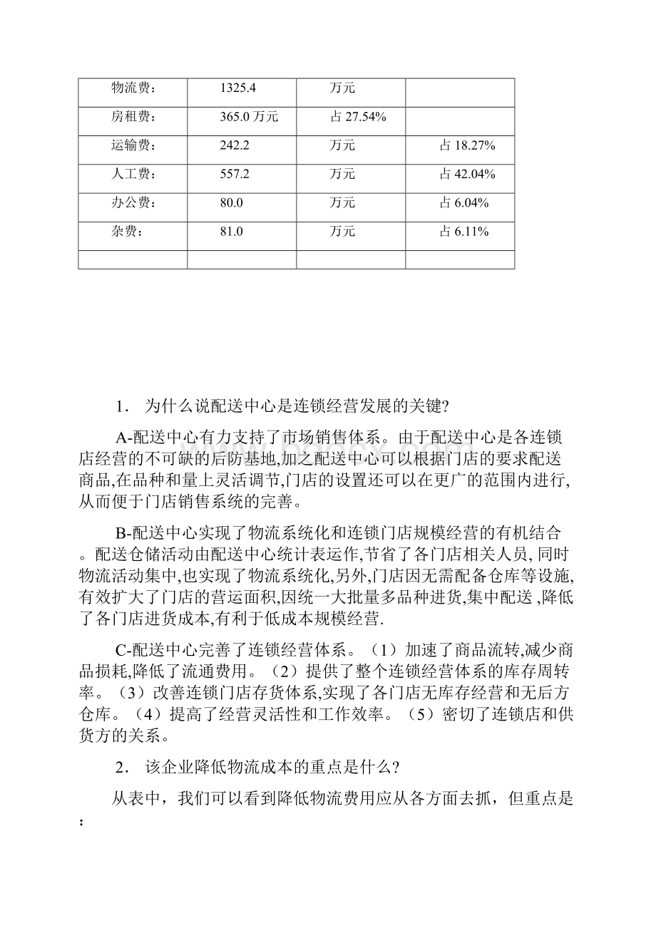 降低物流总成本是连锁超市盈利的有力支撑Word文档下载推荐.docx_第2页