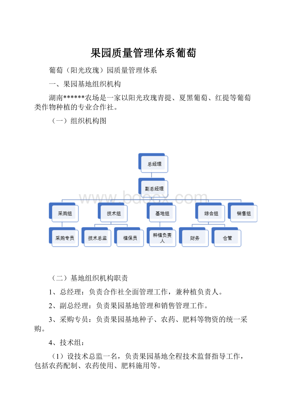 果园质量管理体系葡萄.docx