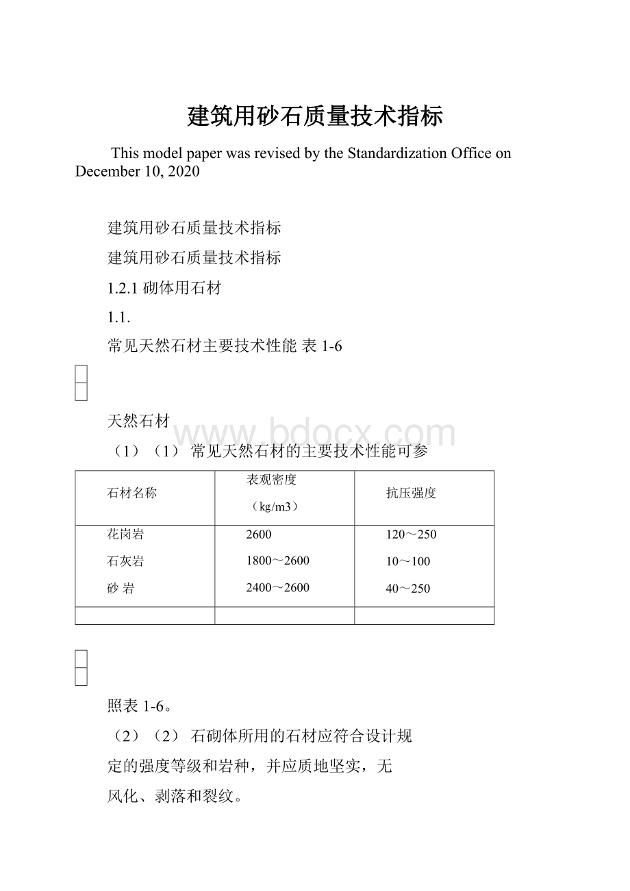 建筑用砂石质量技术指标.docx