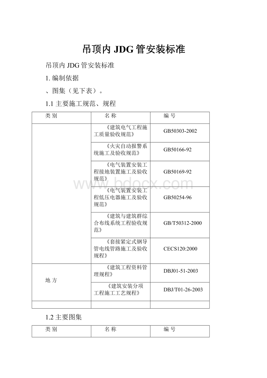 吊顶内JDG管安装标准.docx