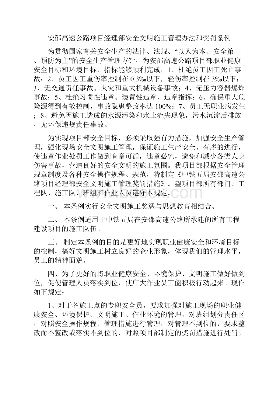 项目安全生产管理处罚条例Word文档下载推荐.docx_第2页