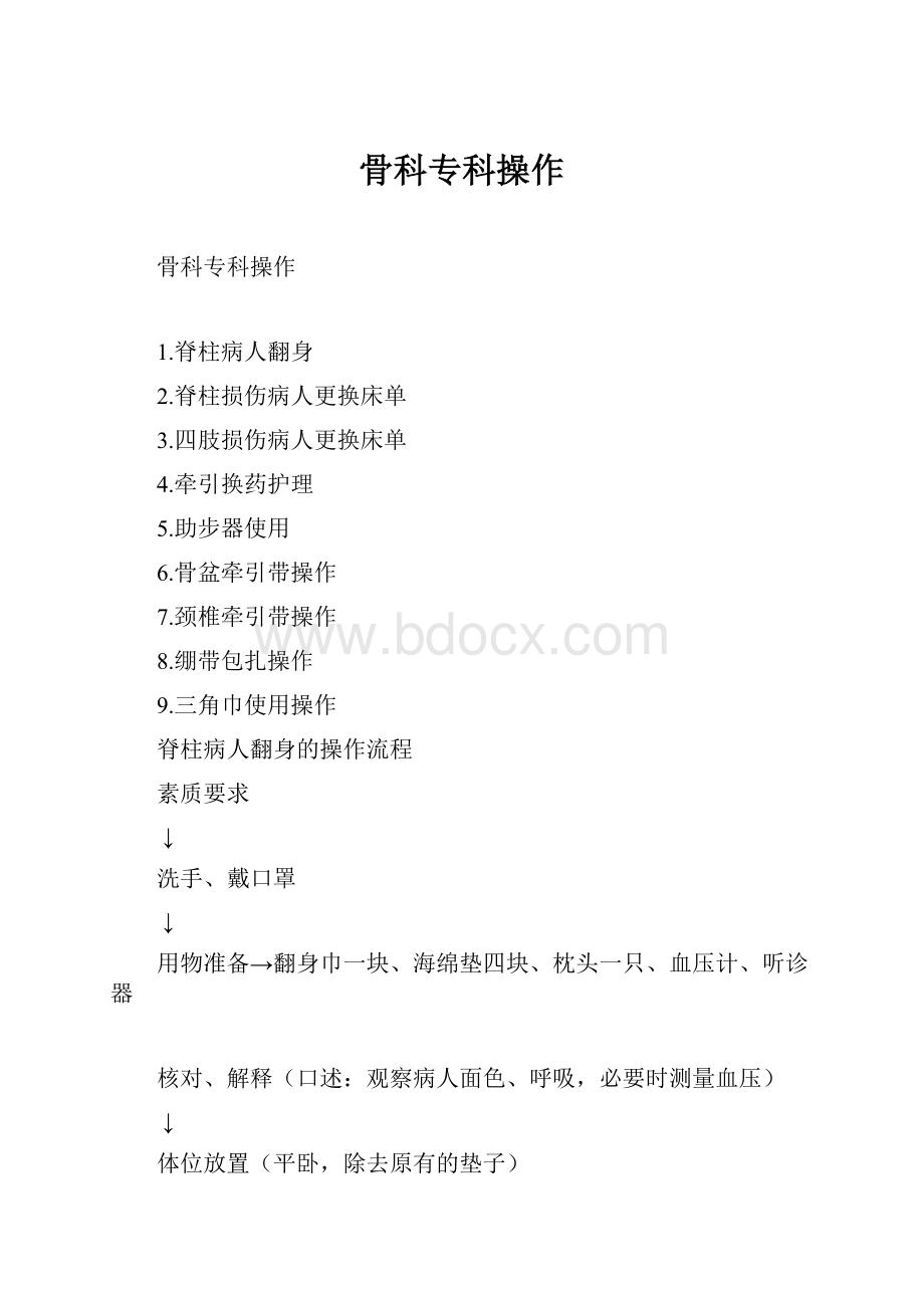 骨科专科操作.docx