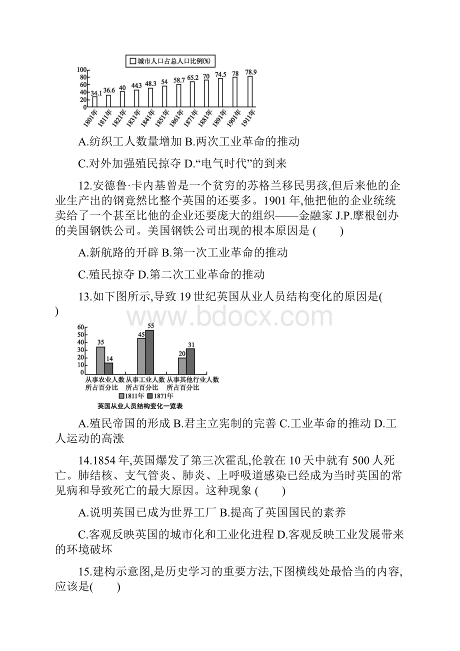 北京顺义五中学年度初三年级第一学期l历史期中考试.docx_第3页