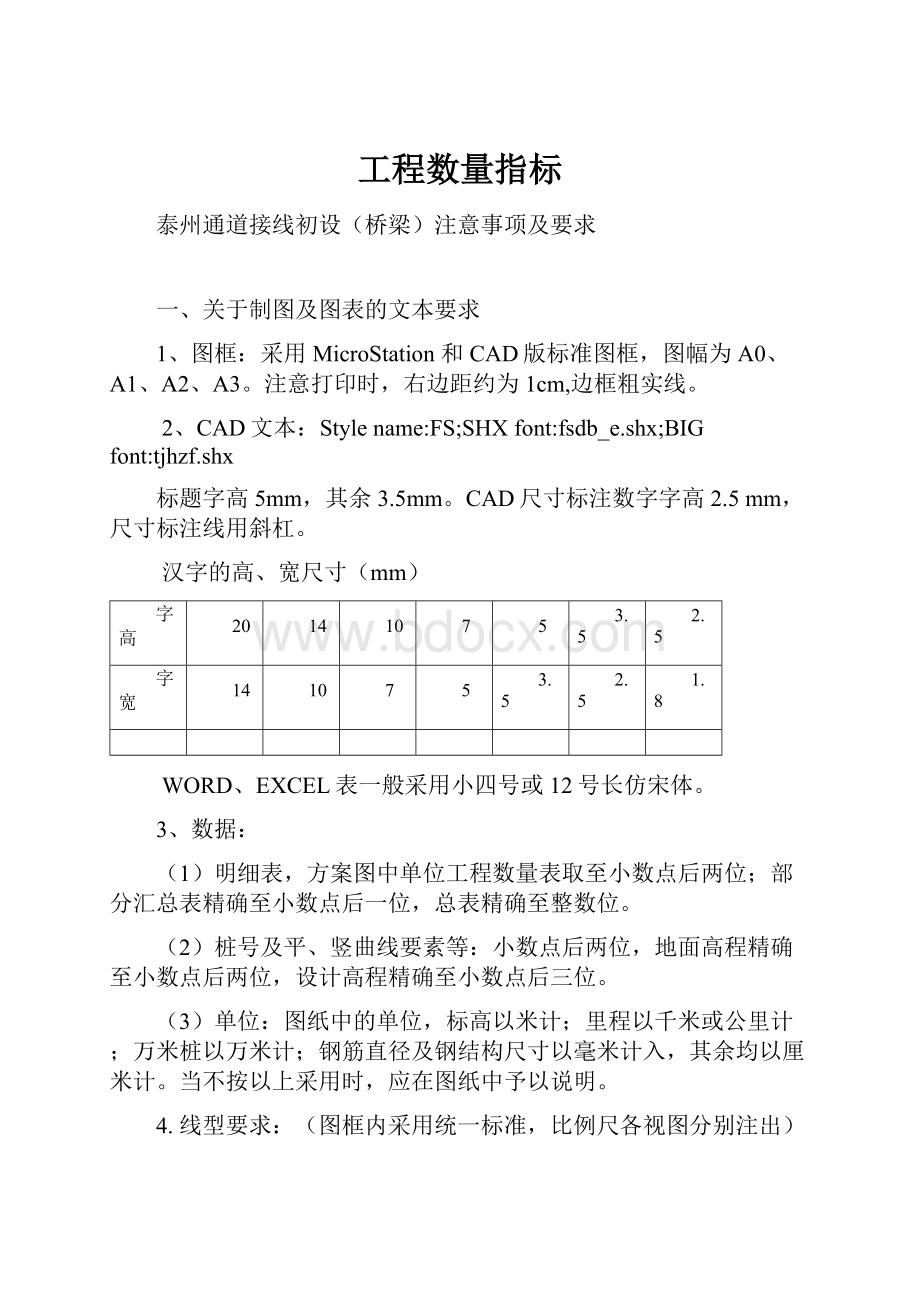 工程数量指标.docx