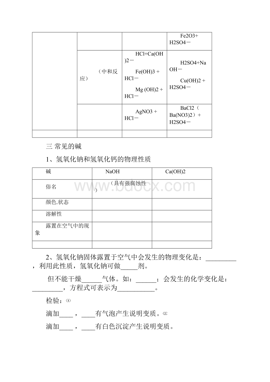 九年级化学第十单元《酸和碱》复习导学案.docx_第3页