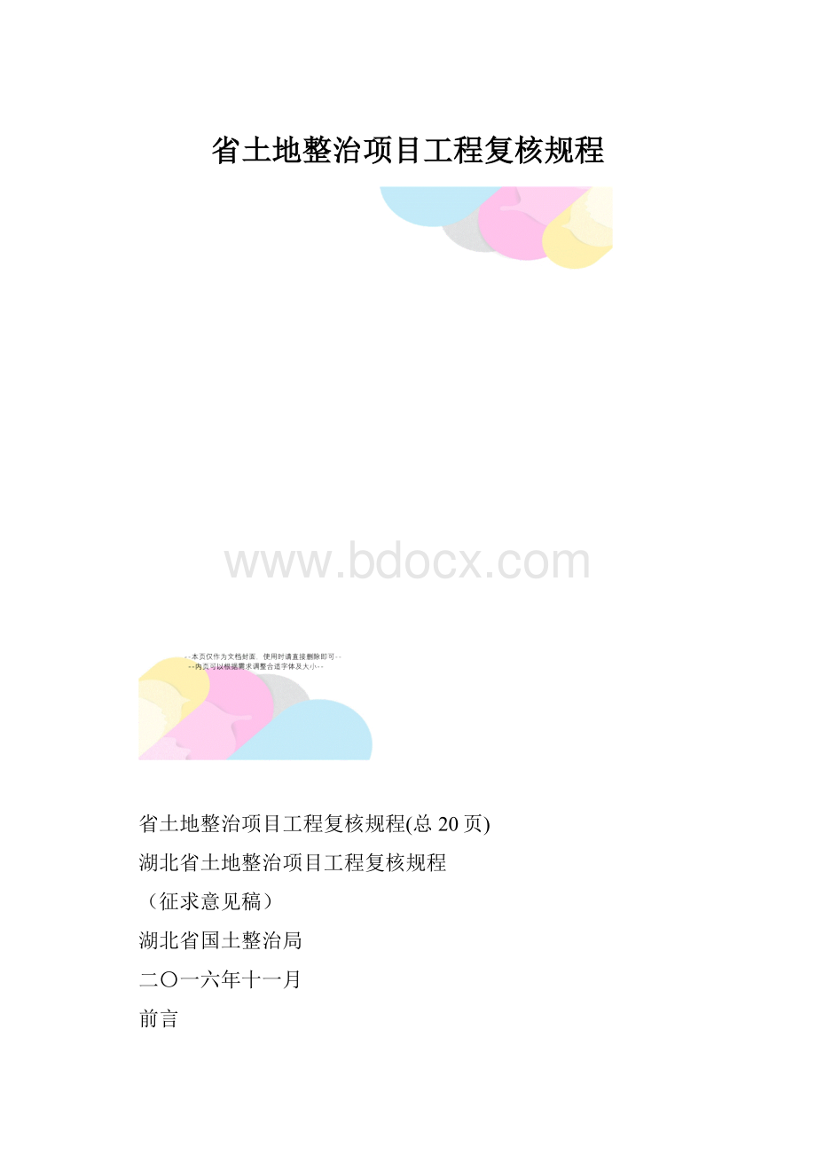 省土地整治项目工程复核规程.docx_第1页