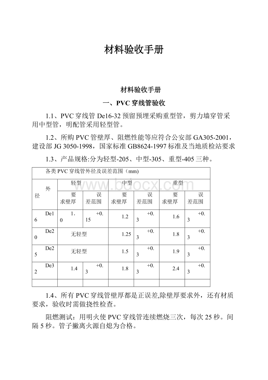 材料验收手册.docx