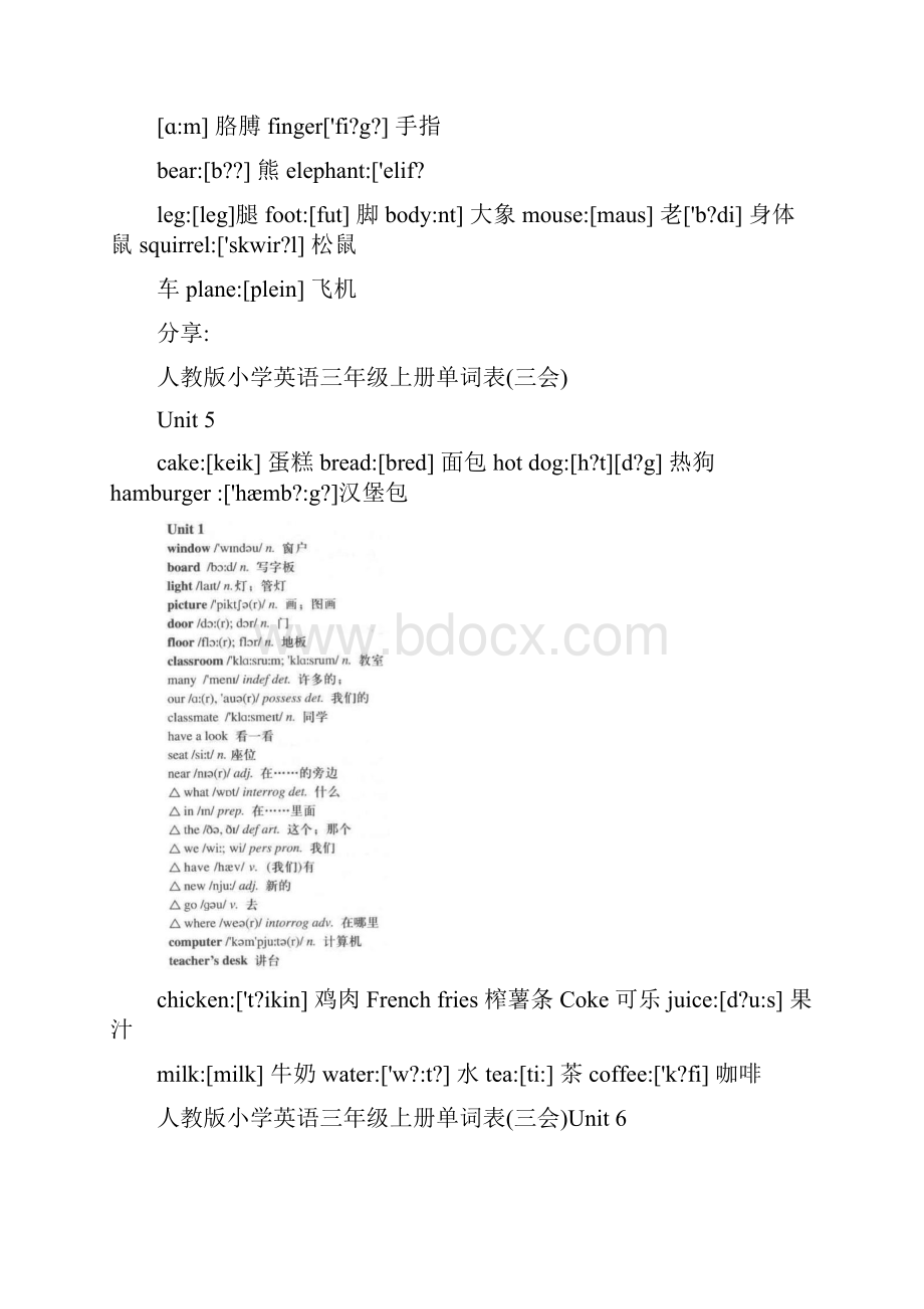 最新说明人教版四年级英语上册单词表名师优秀教案.docx_第2页