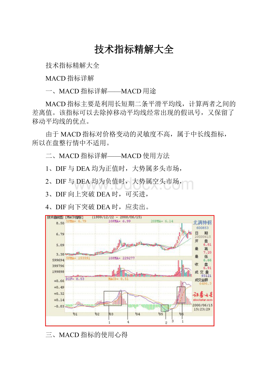 技术指标精解大全.docx