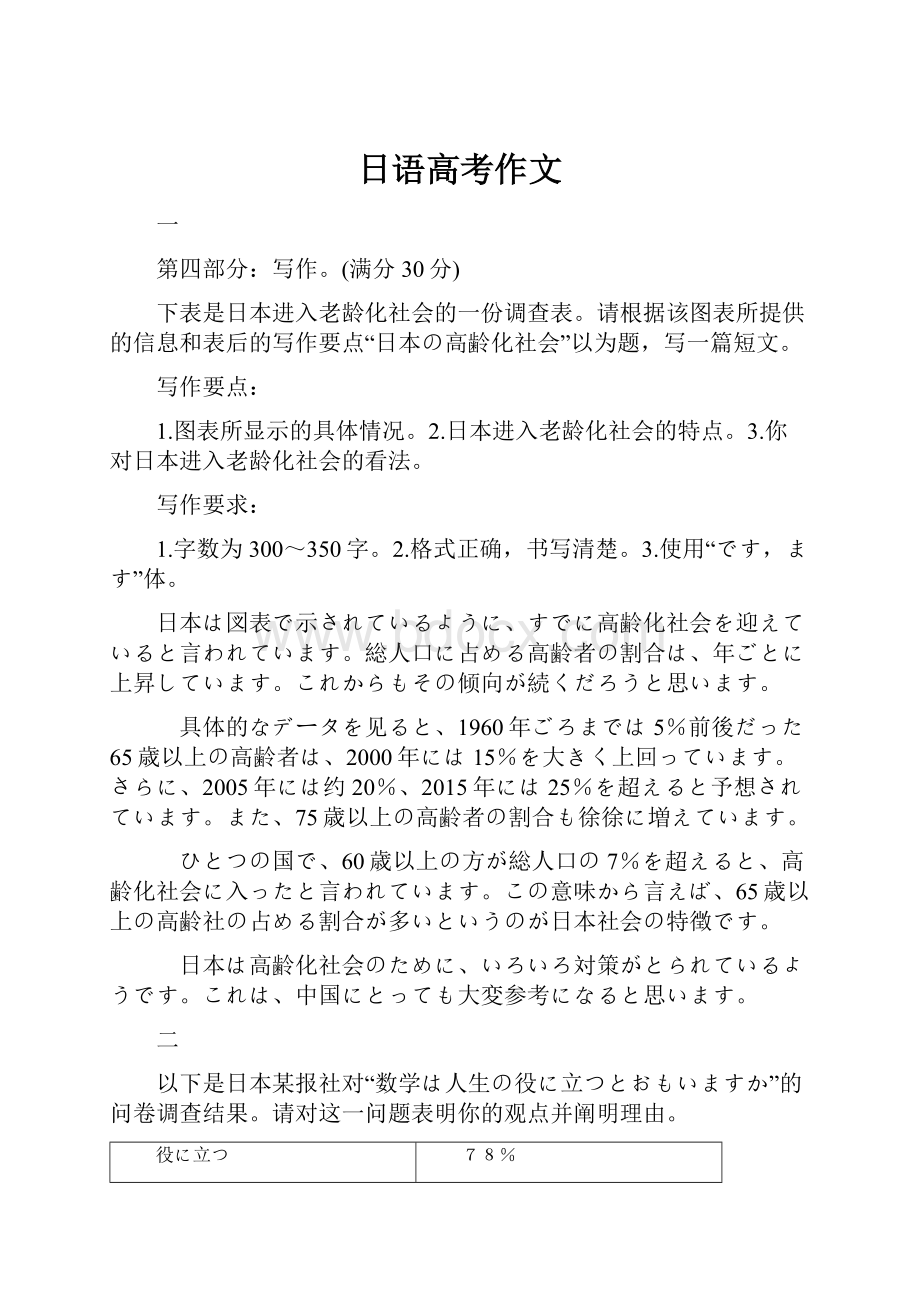 日语高考作文.docx