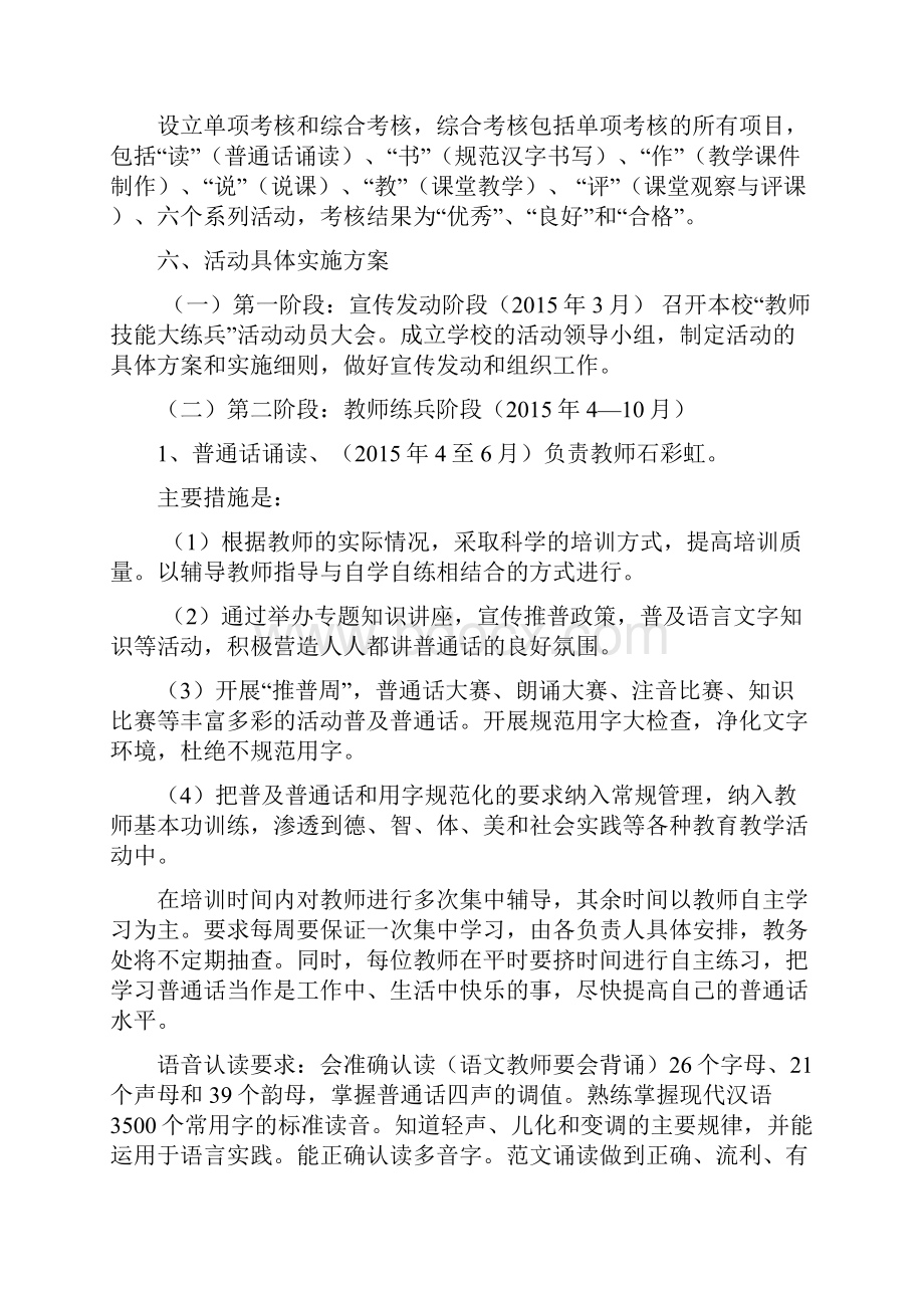 毛窑小学教师技能大练兵活动实施方案.docx_第2页