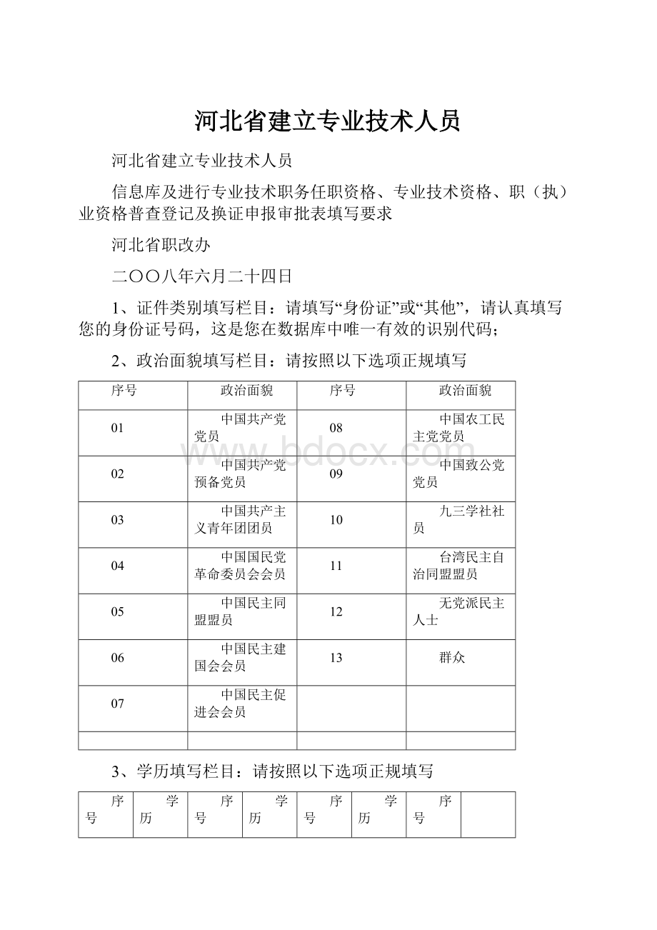 河北省建立专业技术人员.docx_第1页