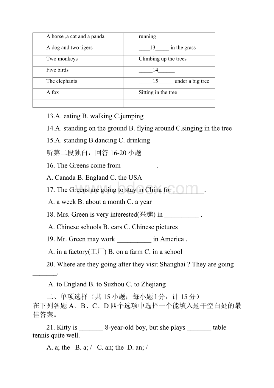 七年级英语下学期期中试题 I.docx_第3页