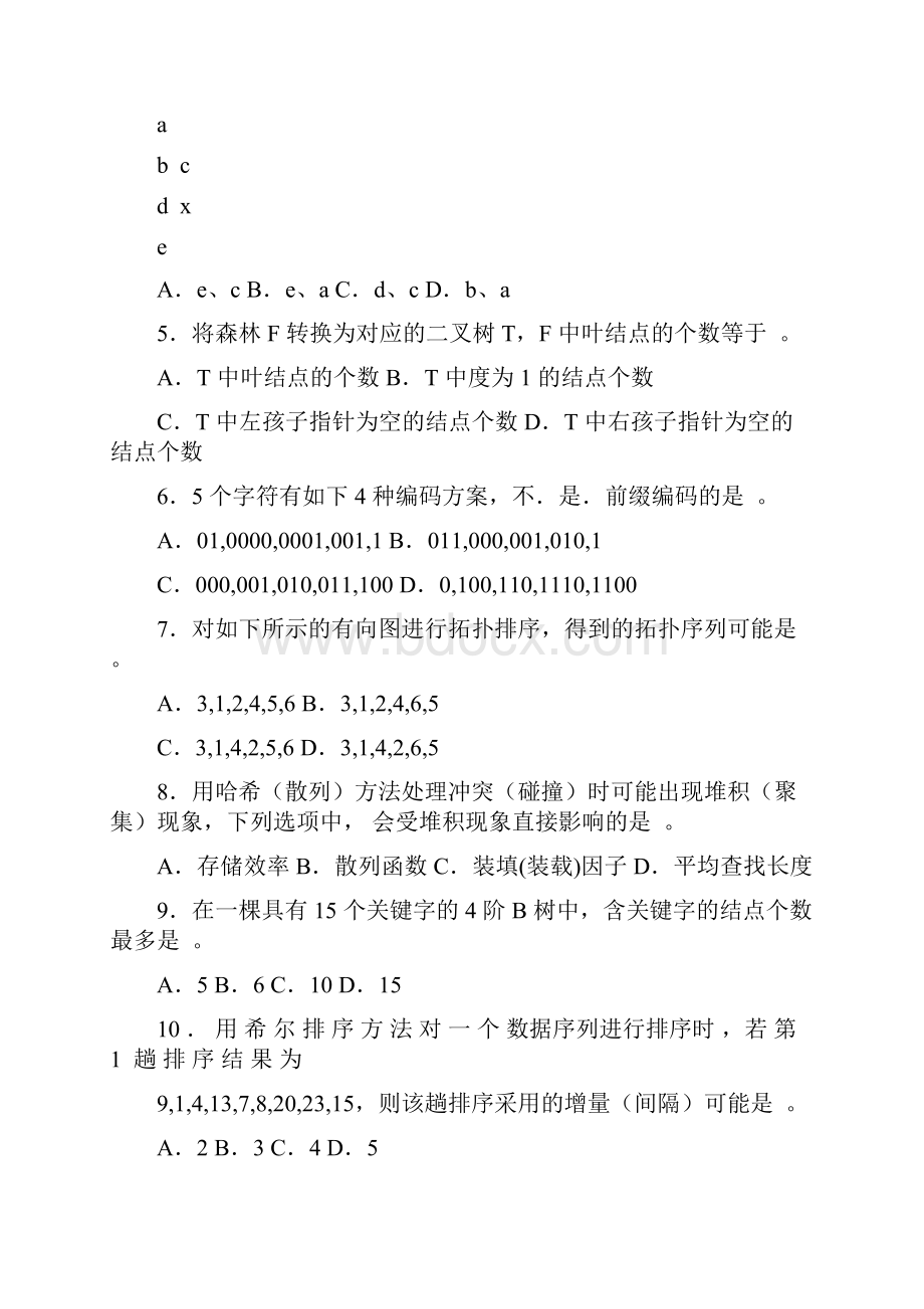 计算机统考真题及解析.docx_第2页