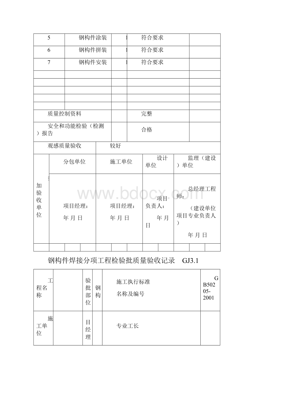 钢结构工程竣工验收资料模板.docx_第3页