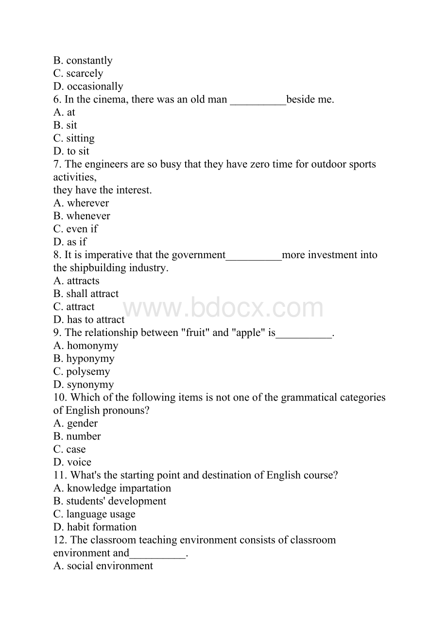 教师资格证考试中学英语学科知识与教学能力试题及答案.docx_第2页