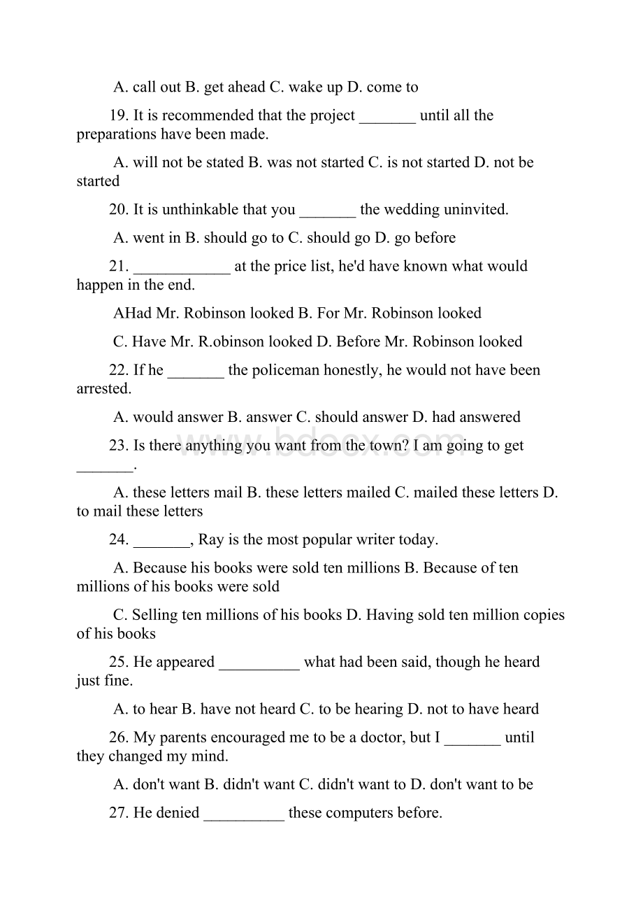 辽东学院 本科大一上学期英语期中考试考试复习题.docx_第3页