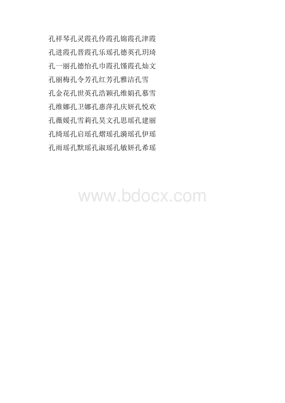 最新整理孔姓男孩起名孔姓女孩起名docx.docx_第3页