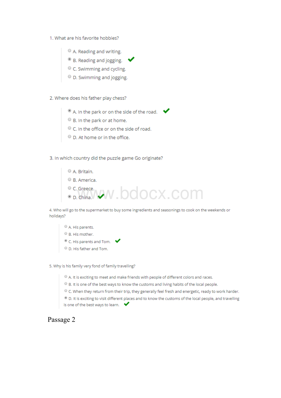 学堂在线生活英语听说答案解析期末考试.docx_第2页