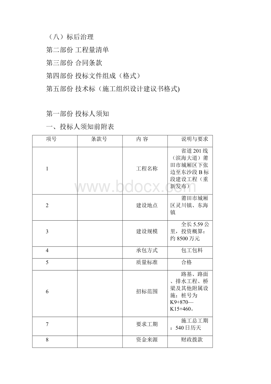 省道201线滨海大道莆田市城厢区下张边至东沙段B标段.docx_第2页