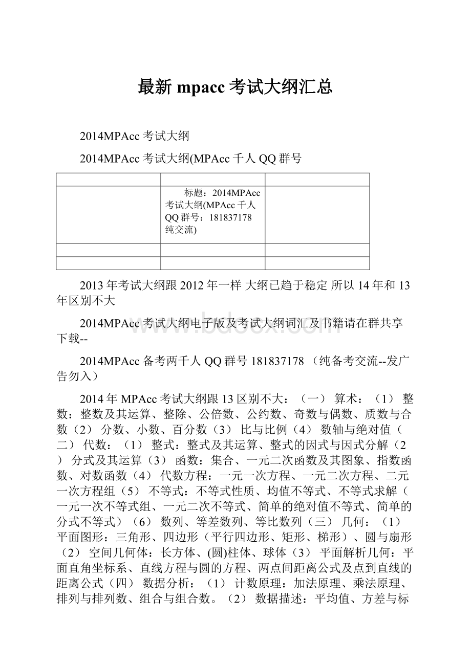 最新mpacc考试大纲汇总.docx_第1页