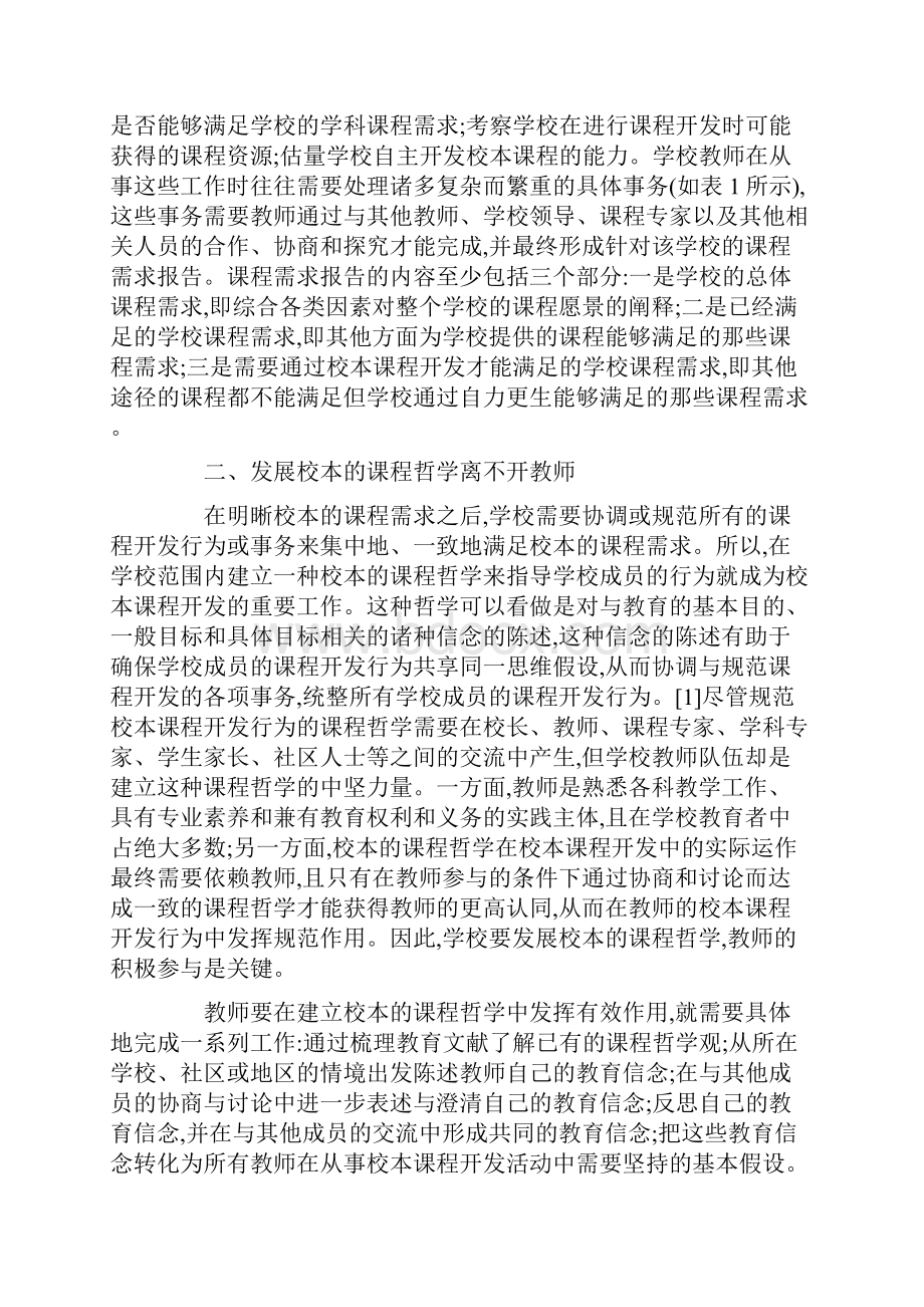 论教师在校本课程开发中的作用最新教育资料.docx_第2页