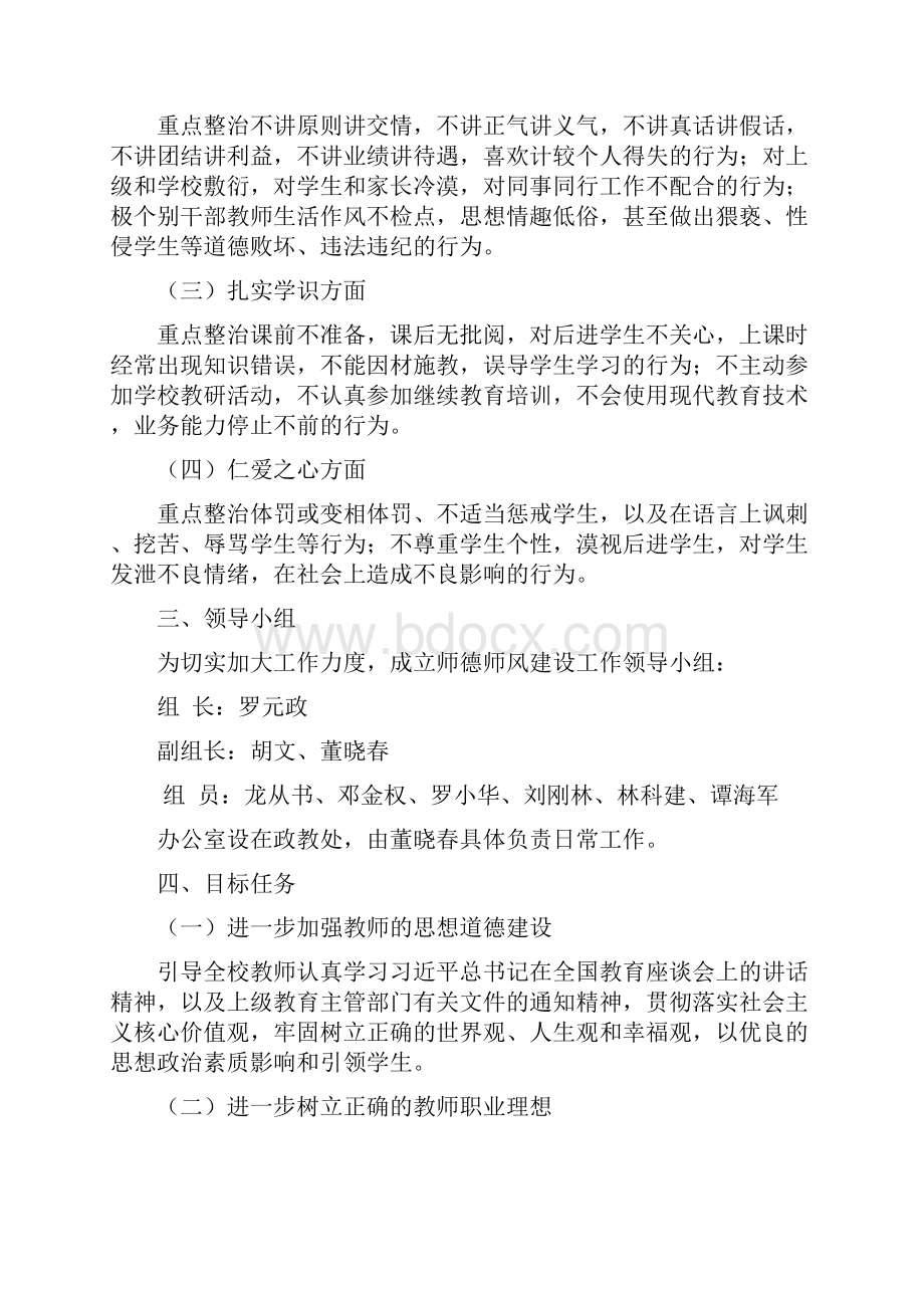 二道小学师德师风突出问题专项整治工作实施方案.docx_第2页