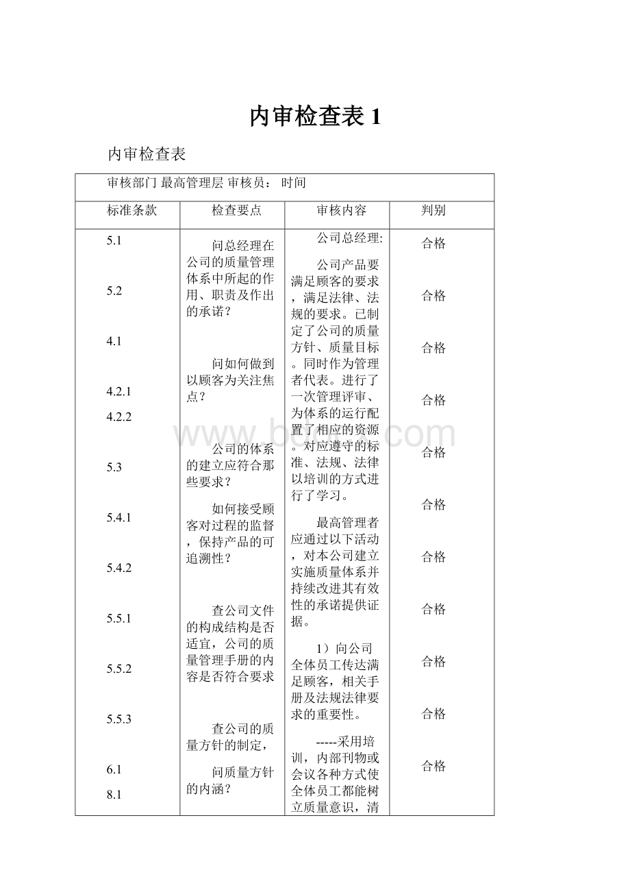 内审检查表1.docx