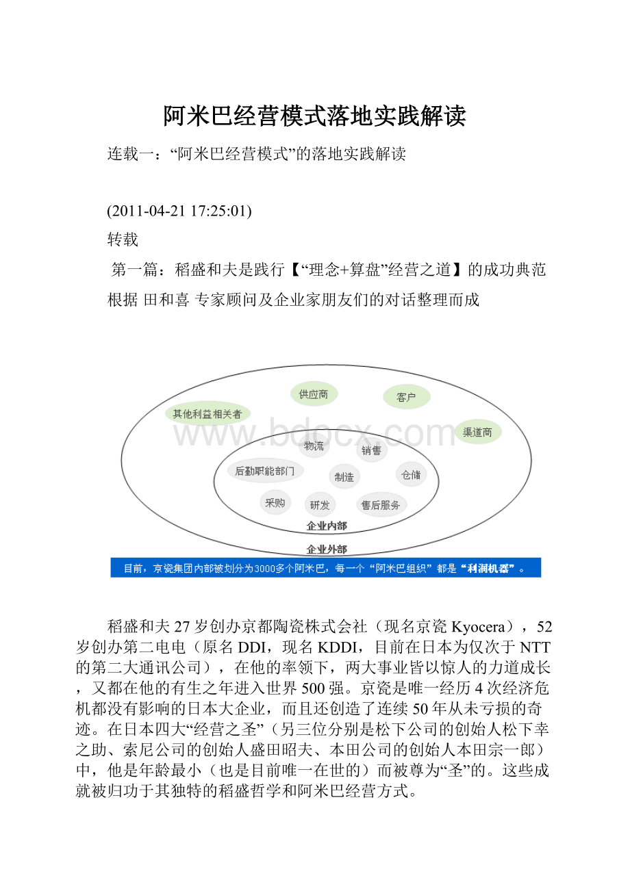 阿米巴经营模式落地实践解读.docx_第1页