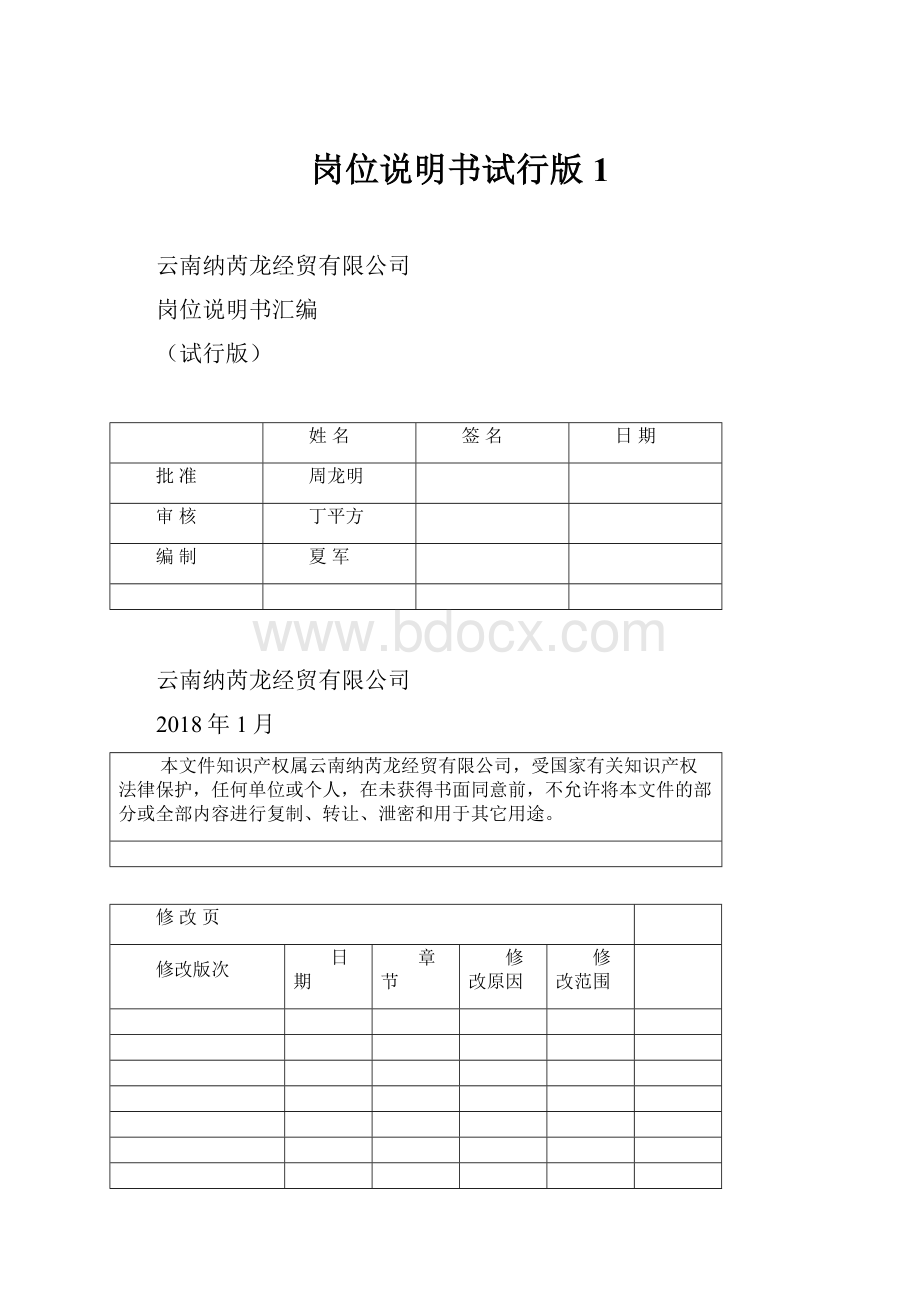 岗位说明书试行版1.docx_第1页