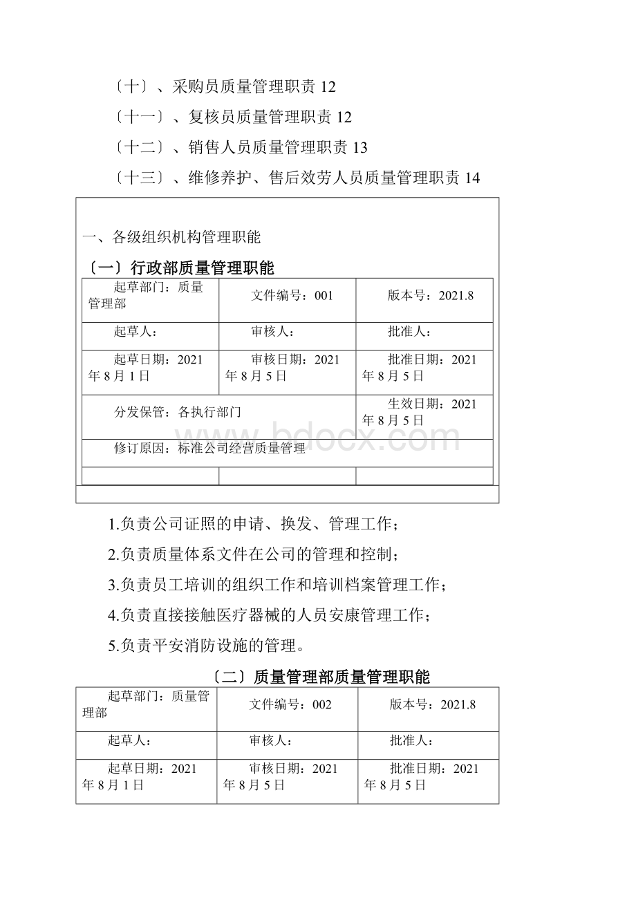 医疗器械经营企业岗位职责.docx_第2页