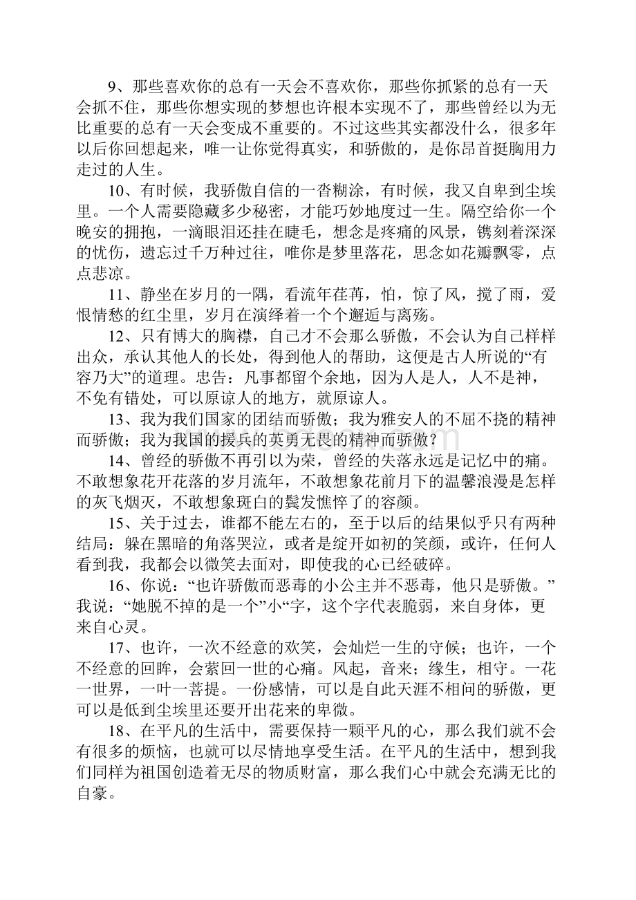 关于骄傲的句子.docx_第2页