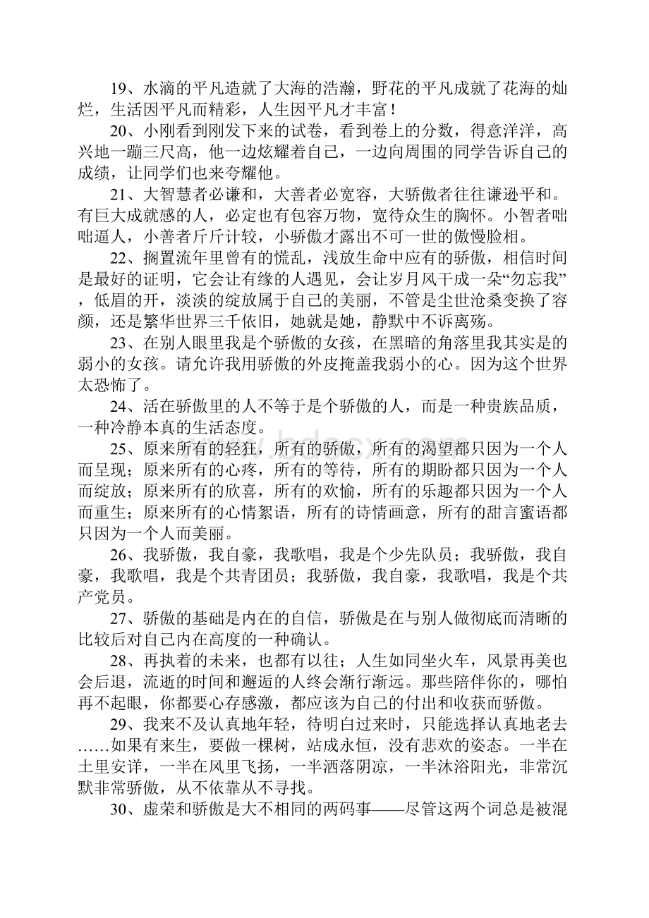 关于骄傲的句子.docx_第3页