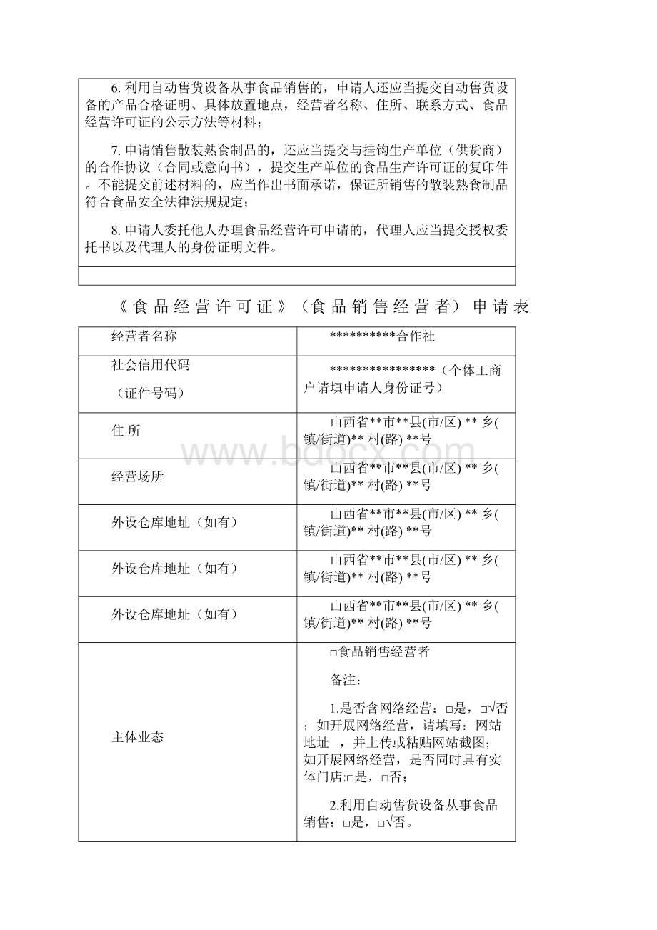 食品经营许可证申报资料范本.docx_第3页