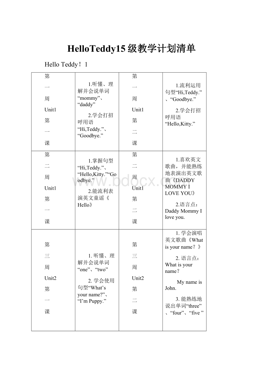 HelloTeddy15级教学计划清单.docx