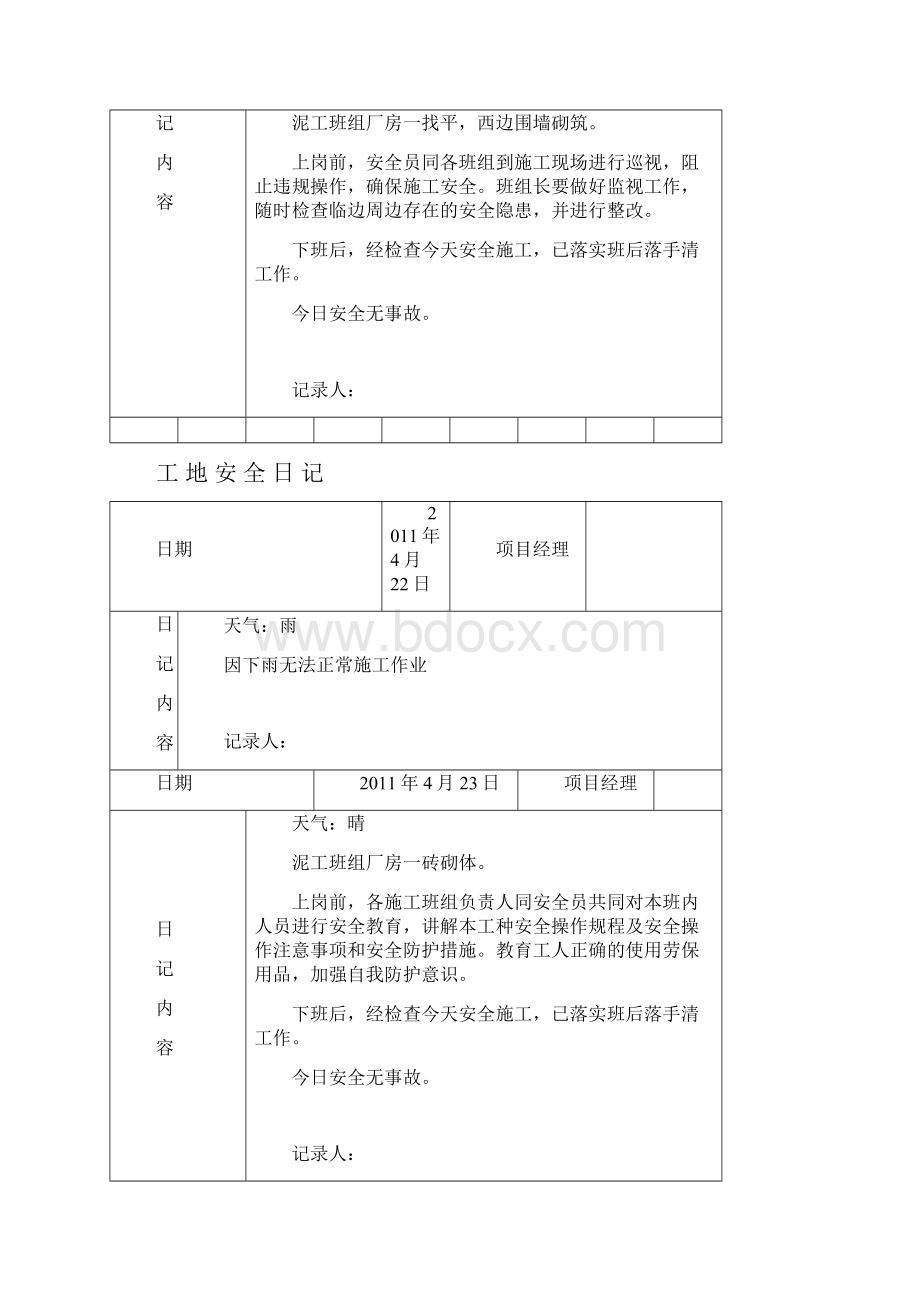 施工工地安全日记.docx_第3页