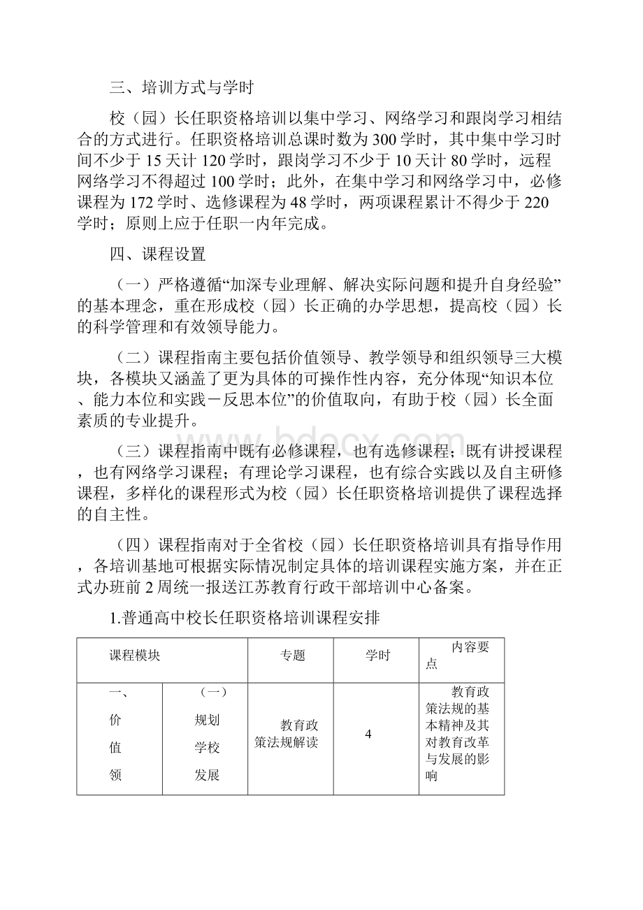 江苏省中小学和中等职业学校校园长任职资格培训课程指南.docx_第2页