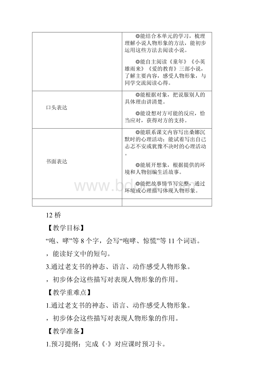 最新部编版六年级语文上册第13课《桥》优质教案+导学案.docx_第2页