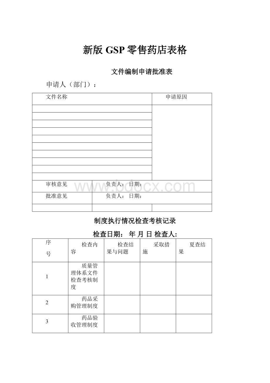 新版GSP零售药店表格.docx_第1页