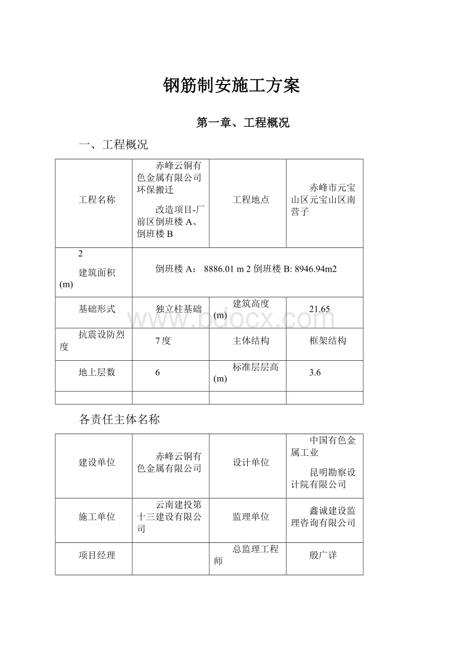 钢筋制安施工方案.docx_第1页