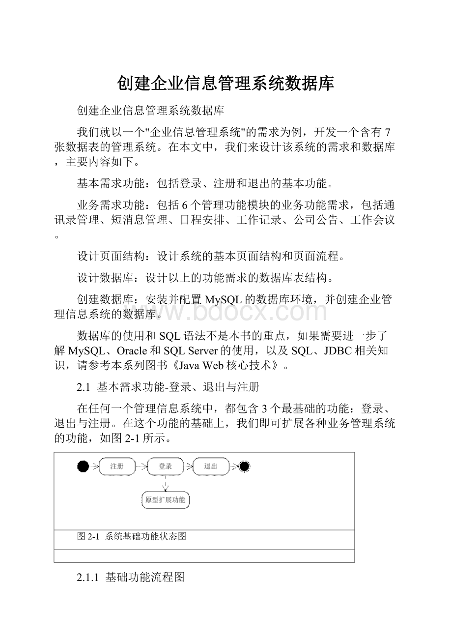 创建企业信息管理系统数据库.docx