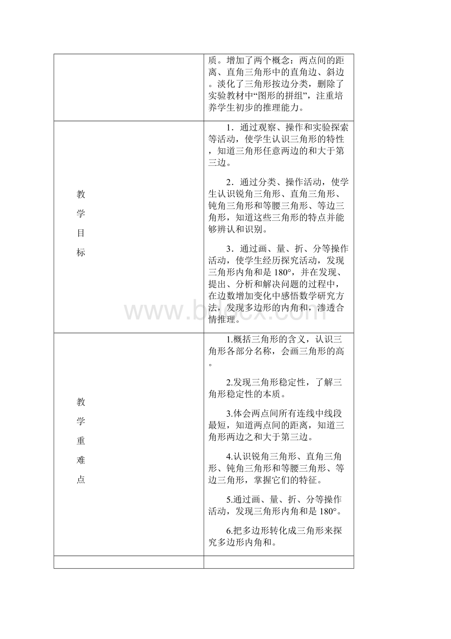 春人教版数学四下第五单元《三角形》word教学设计精品教案.docx_第2页