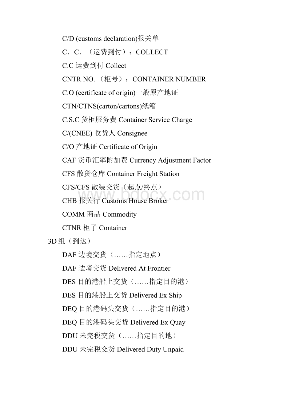 船务操作报关外贸常用英语总结材料.docx_第3页