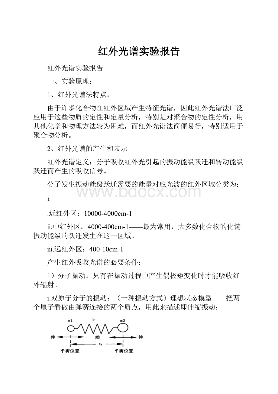 红外光谱实验报告.docx_第1页