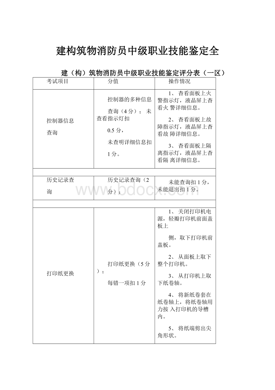 建构筑物消防员中级职业技能鉴定全.docx_第1页