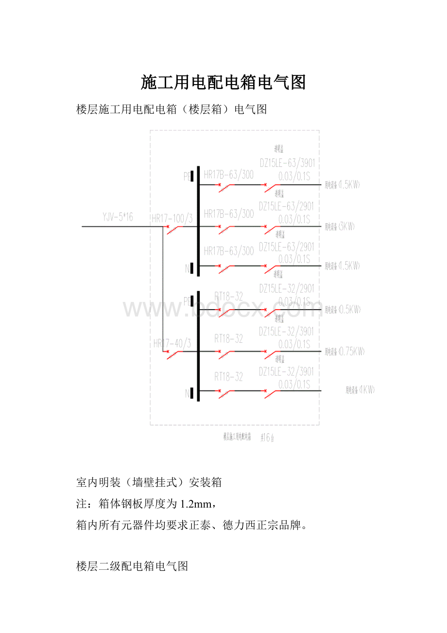 施工用电配电箱电气图.docx